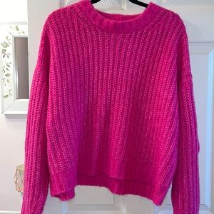American Eagle Bright Pink Sweater XL